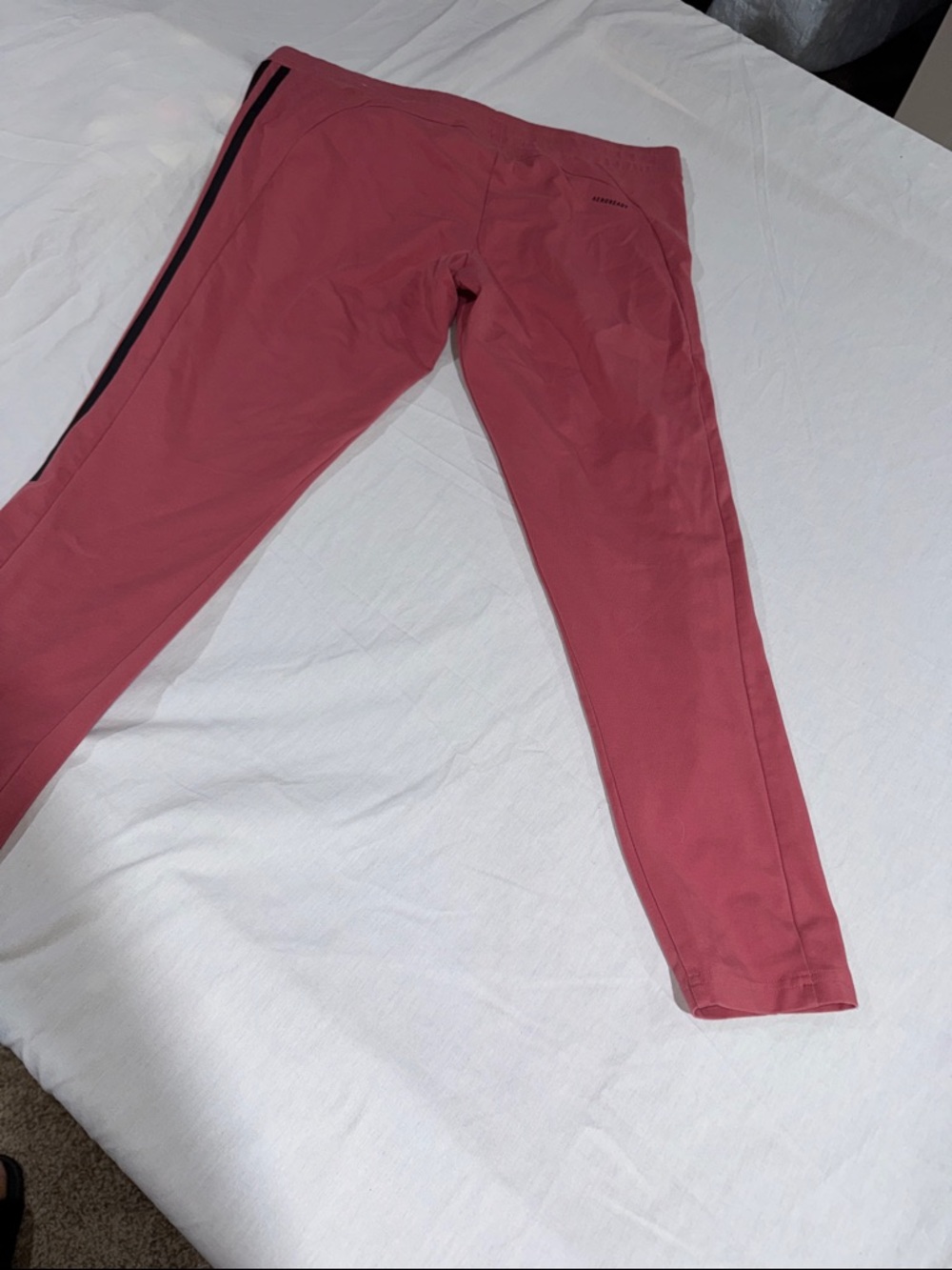 adidas Pink Leggings with Black Side Stripe - Picture 4 of 5